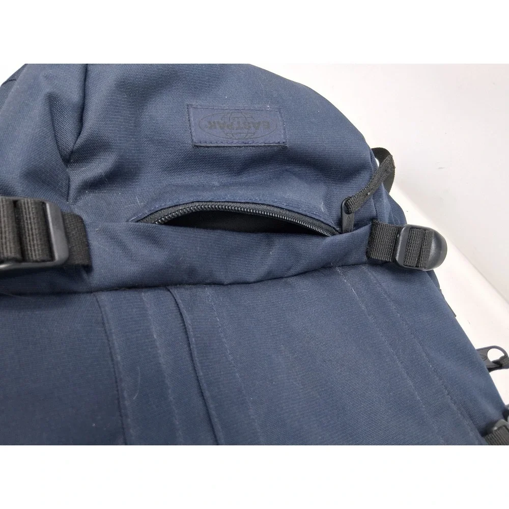 Eastpak Navy Blue Slim Compression Strap Backpack Built to Resist NWT